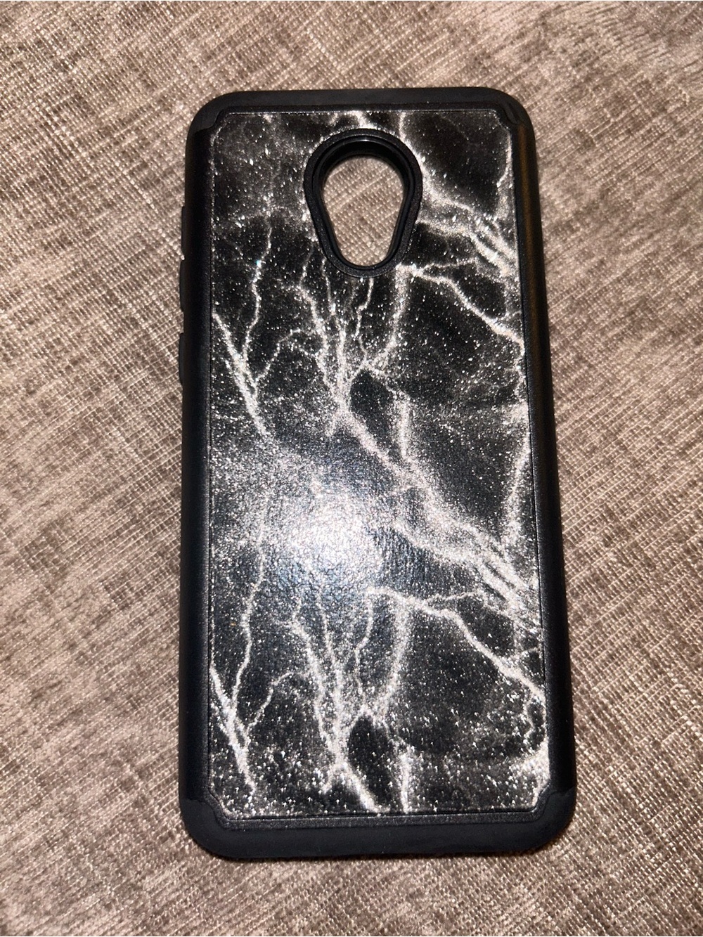 1X Evolve phone case Black Marble Glitter Protective Phone Case - Unbranded